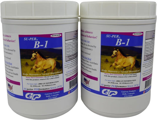 Equine Vitamin B-1 Calming Supplement for Horses - Appetite Booster Powder - 5 Pounds - Pack of 2