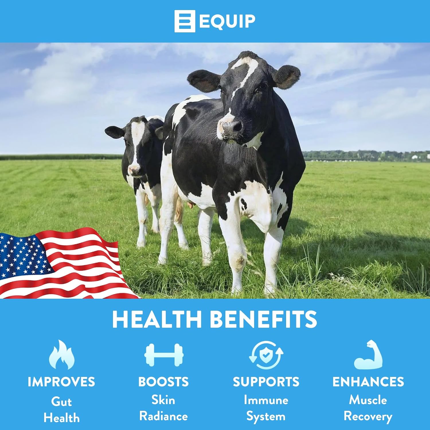 Equip Foods Prime Protein Powder and Core Colostrum Powder Combo Pack - Unflavored, Grass-Fed Whey Protein & Immune-Boosting Colostrum Powder