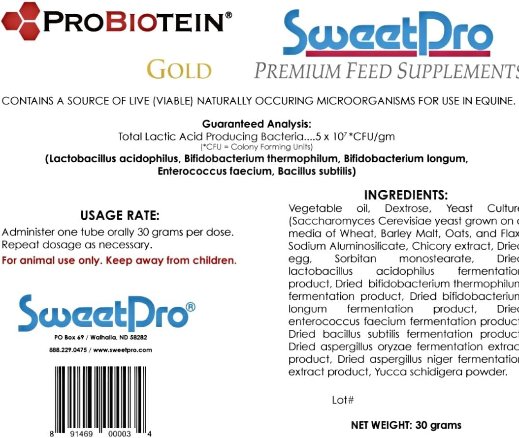 Equipride Gold with ProBiotein: Boost Horse Appetite & Feed Efficiency During Stress - Ideal for Competition, Trail Rides & Trailering