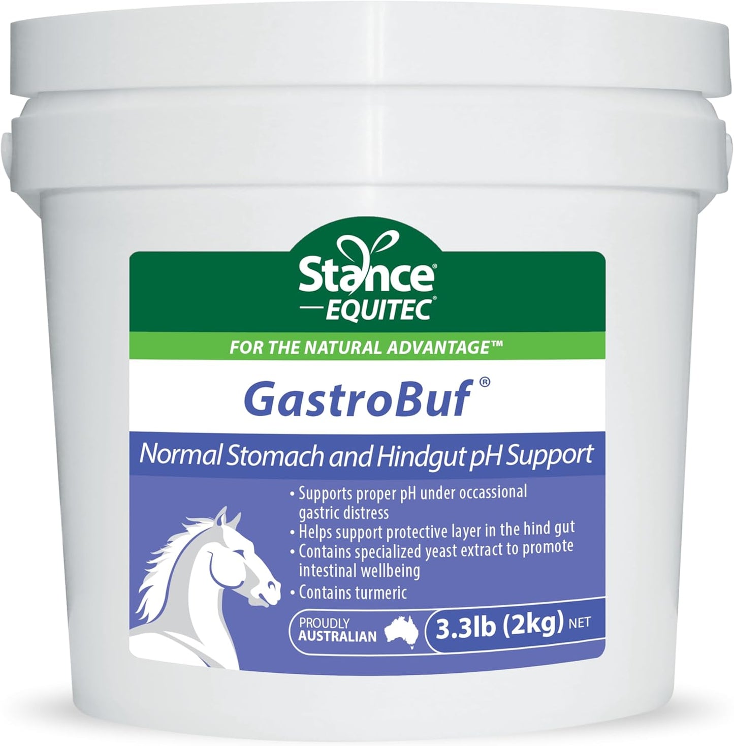 Equitec GastroBuf Horse Supplement - Supports Normal Stomach pH and Bowel Health - with Turmeric - 3.3 lb