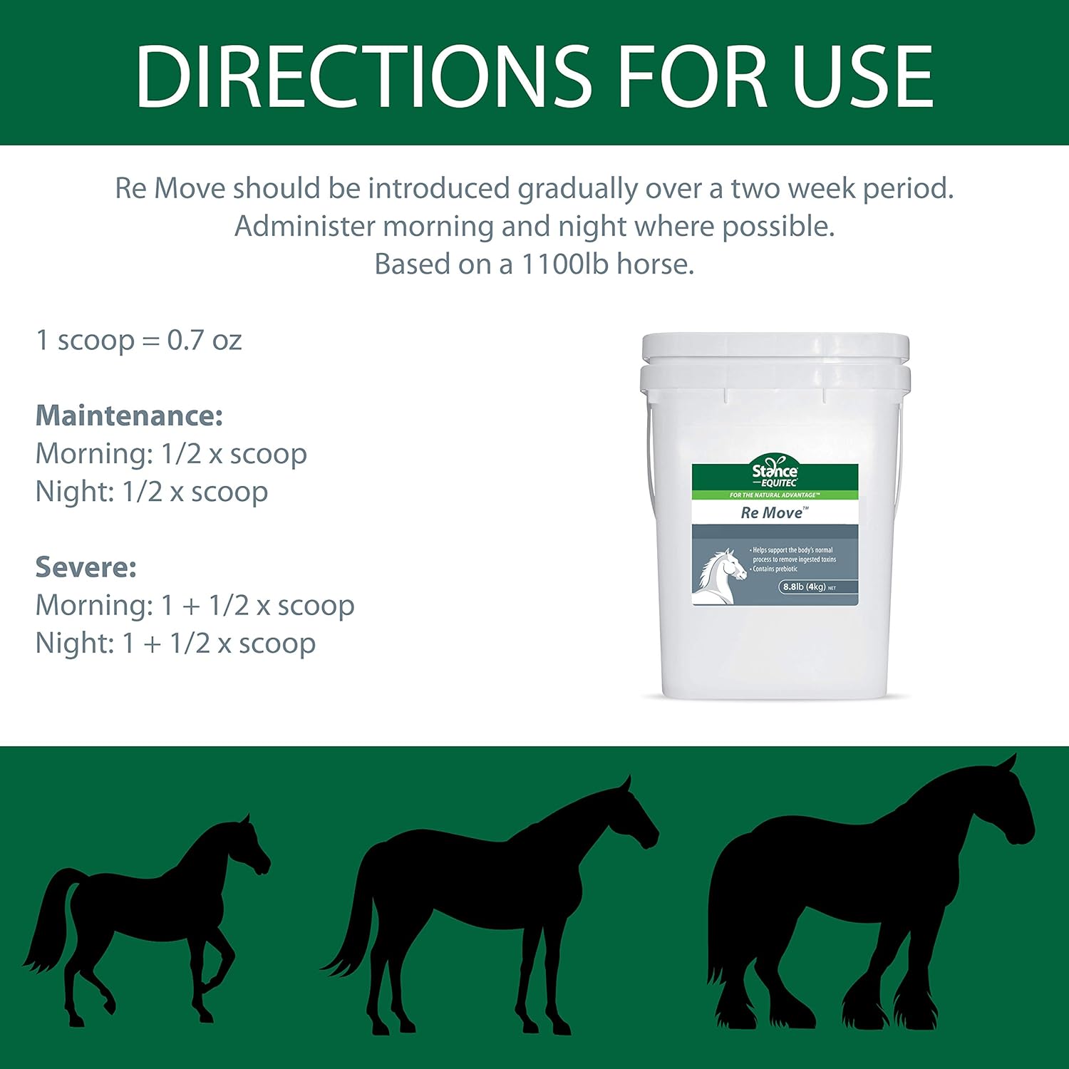 Equitec Re Move Horse Supplement with Probiotics for Natural Toxin Removal - 8.8 lb