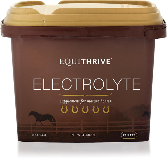 Equithrive Horse Electrolyte Pellets: Vitamins & Minerals Supplement, 4 lbs - 20 Day Supply for Training & Competition
