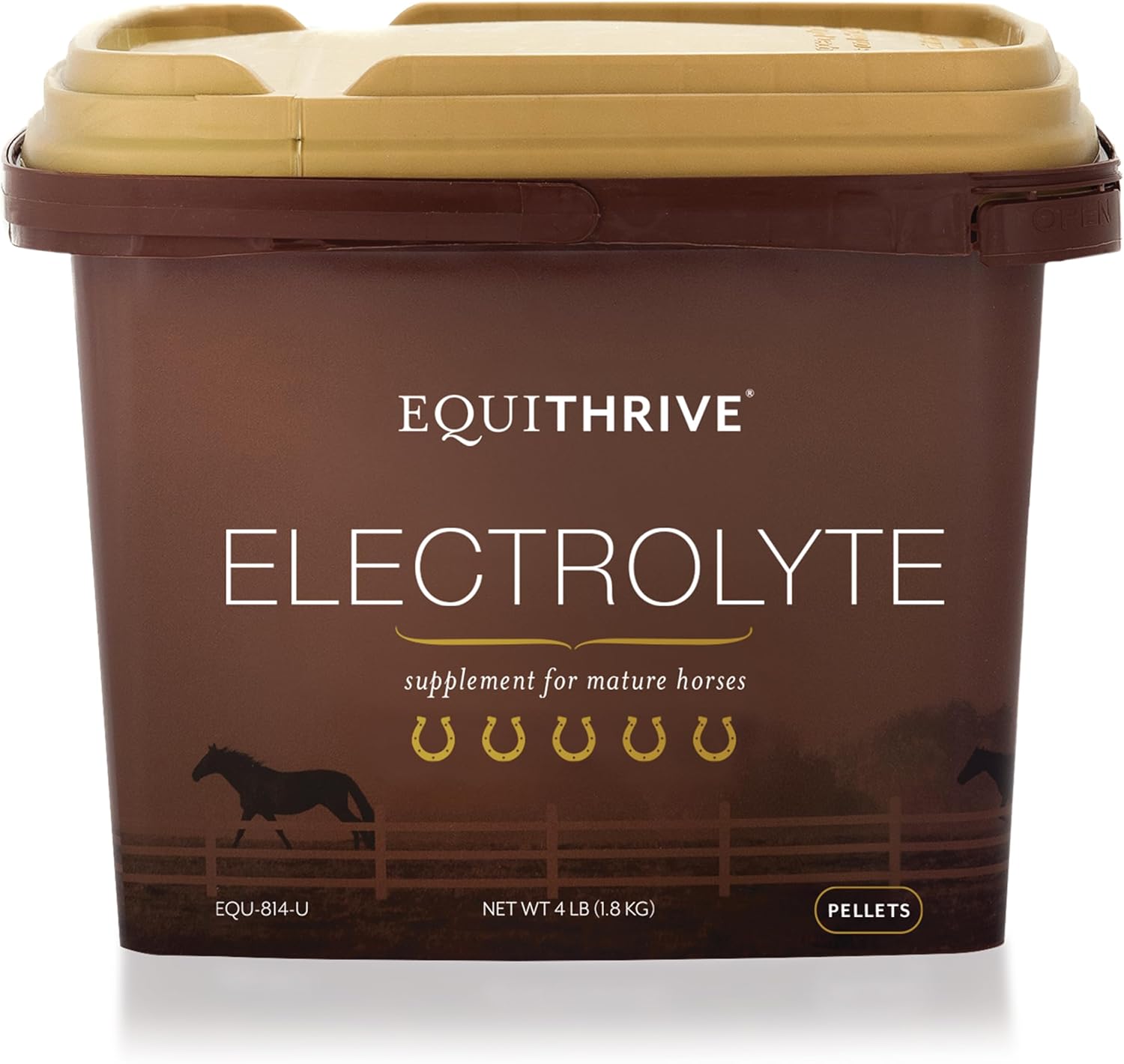 Equithrive Horse Electrolyte Pellets: Vitamins & Minerals Supplement, 4 lbs - 20 Day Supply for Training & Competition