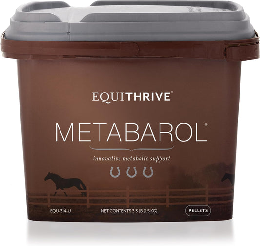 Equithrive Metabarol Horse Supplement Pellets - Metabolic Support with Resveratrol - 3.3 lbs