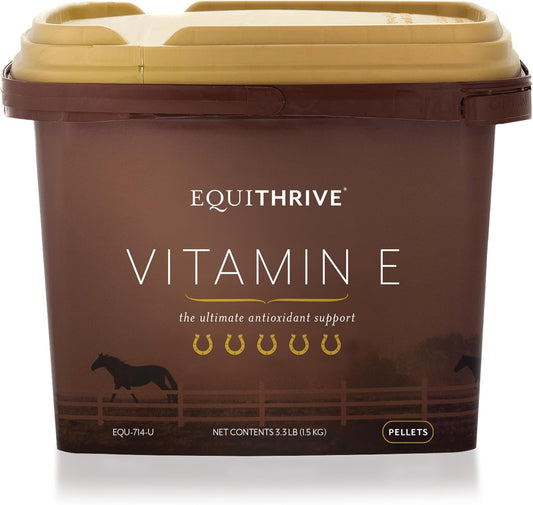 Equithrive Vitamin E Pellets for Horses - Omega 3 and Antioxidant Support - 3.3 lbs
