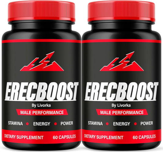Erecboost Capsules for Men (2 Pack) - Natural Advanced Formula, 120 Caps