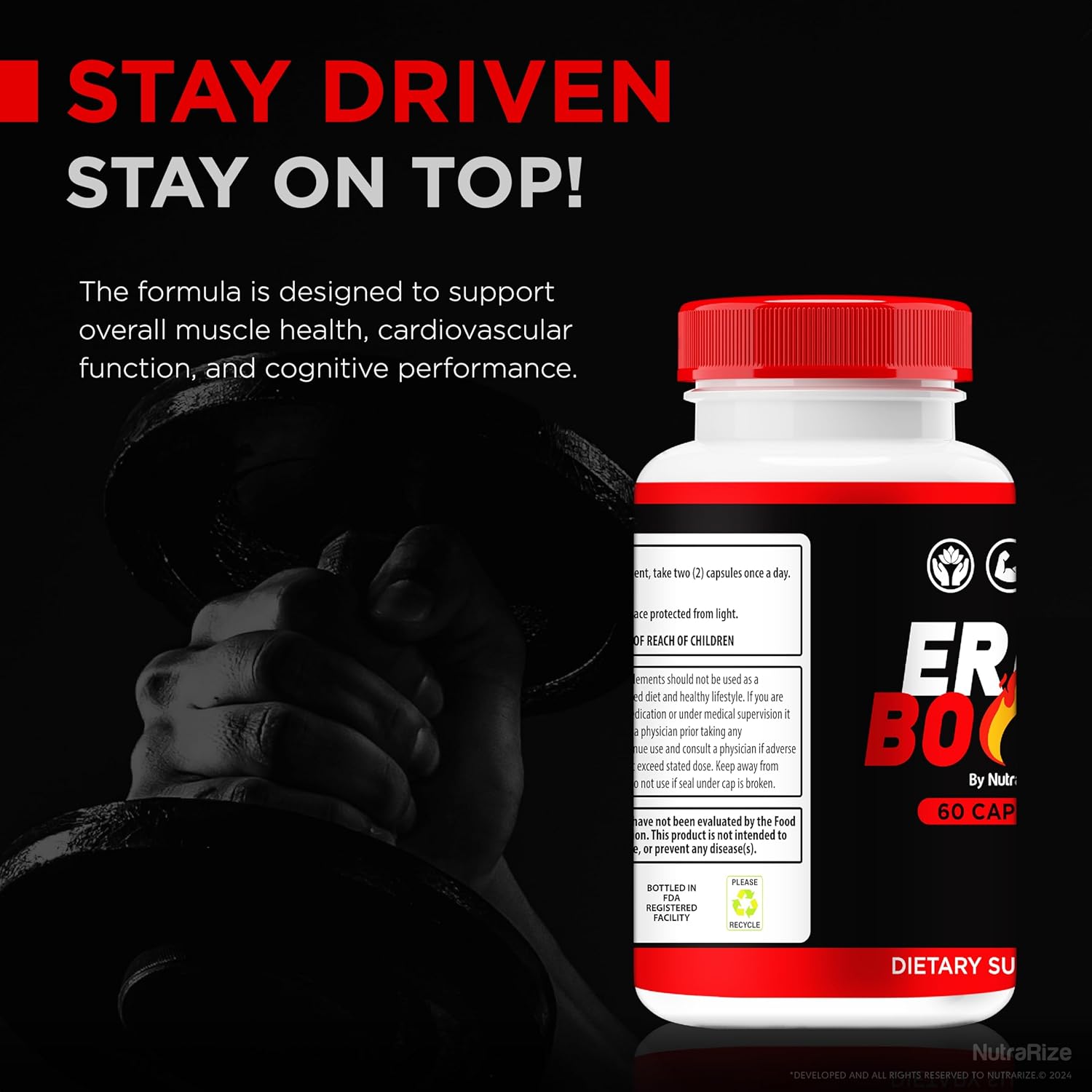 ErecBoost Pills for Energy and Overall Health - 60 Capsules by NutraRize