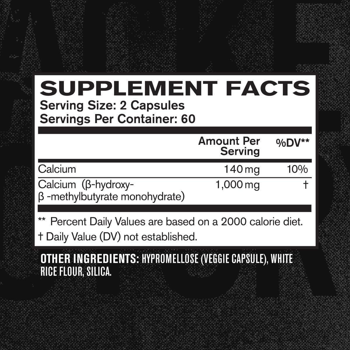 Essential HMB Capsules for Lean Muscle Growth, Preventing Breakdown, & Recovery - 120 Veggie Capsules