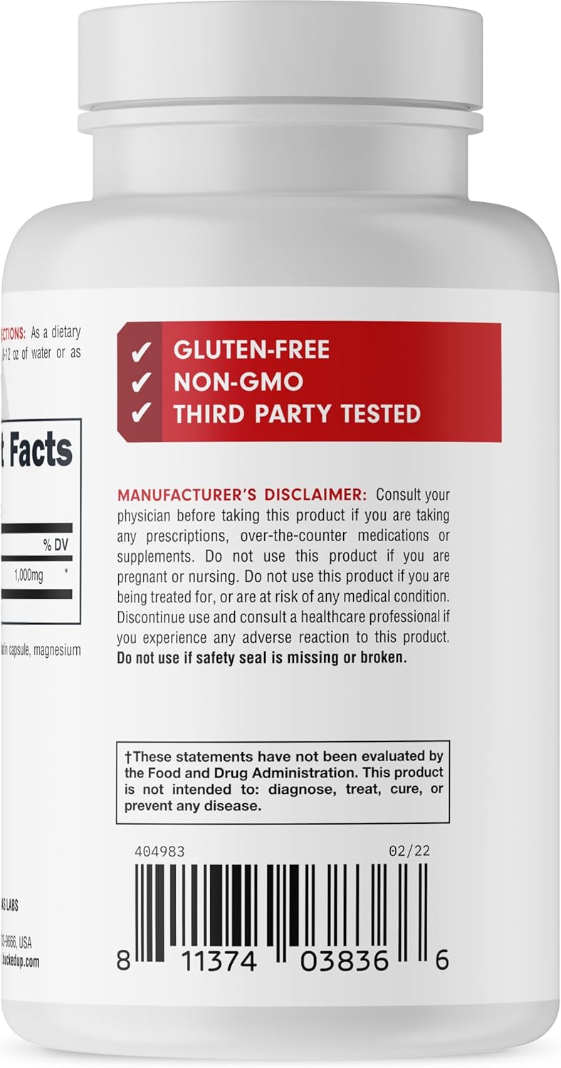 Essentials Bucked Up L-Carnitine Tartrate 1000mg Capsules (90 Servings)