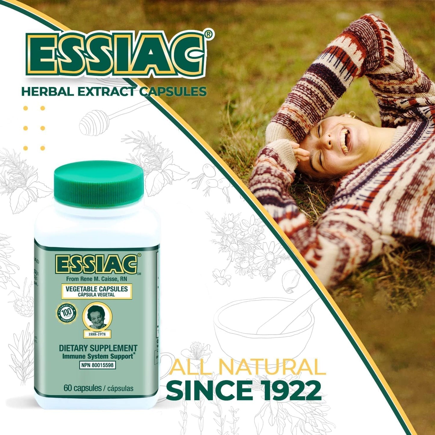 Essiac Tea Herbal Extract Capsules - 120 Capsules | Antioxidant Blend for Health & Well-Being | Original Formula Since 1922 (2-Pack)