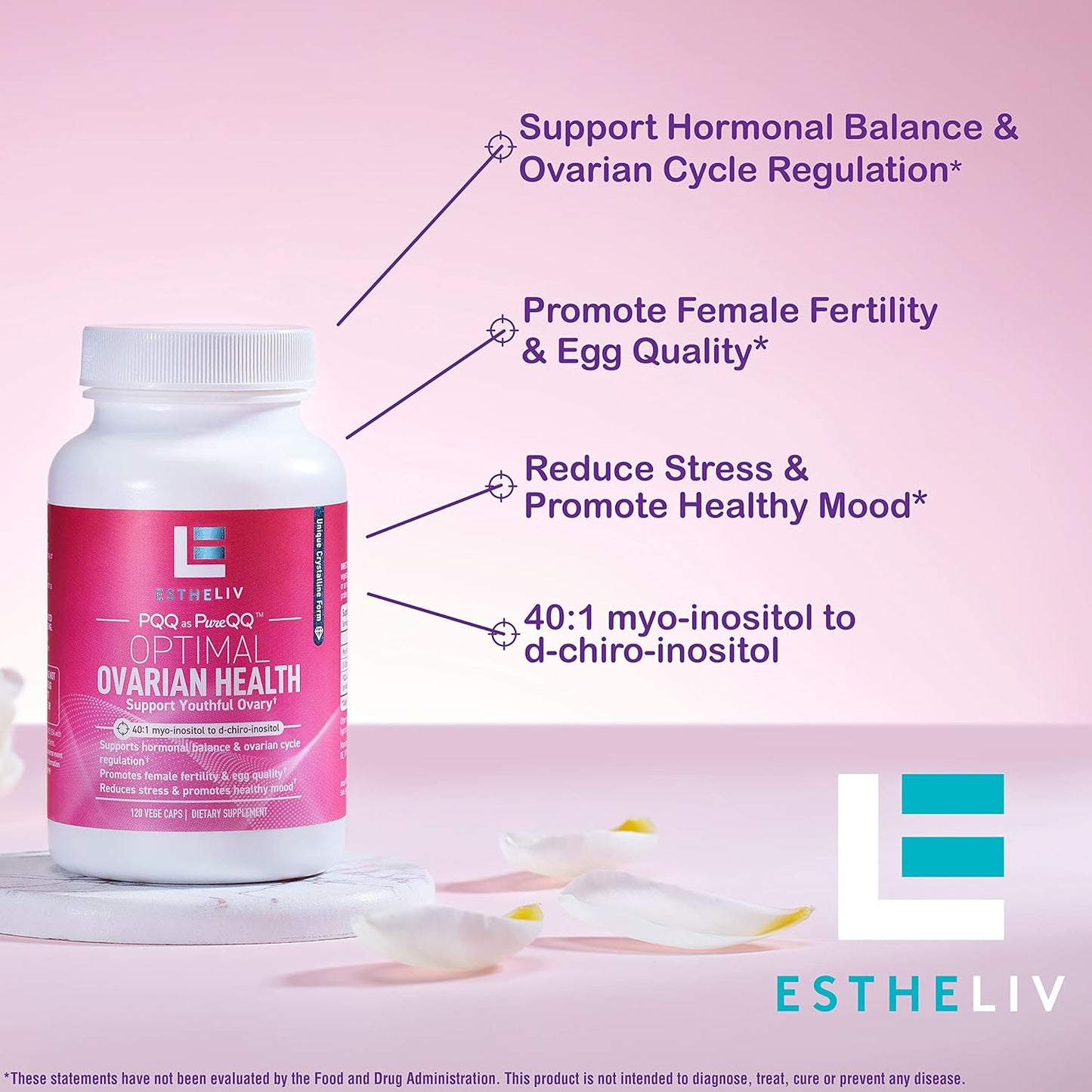 ESTHELIV® Ovarian Health Support Supplement - 120 Vegetable Capsules