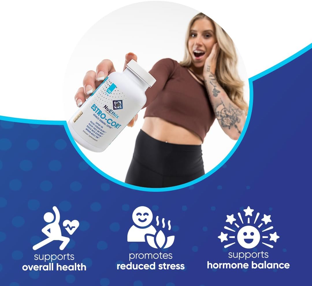 Estro-Cort Anti-Estrogen Nutritional Support Supplement - 120 Capsules by NuEthix Formulations