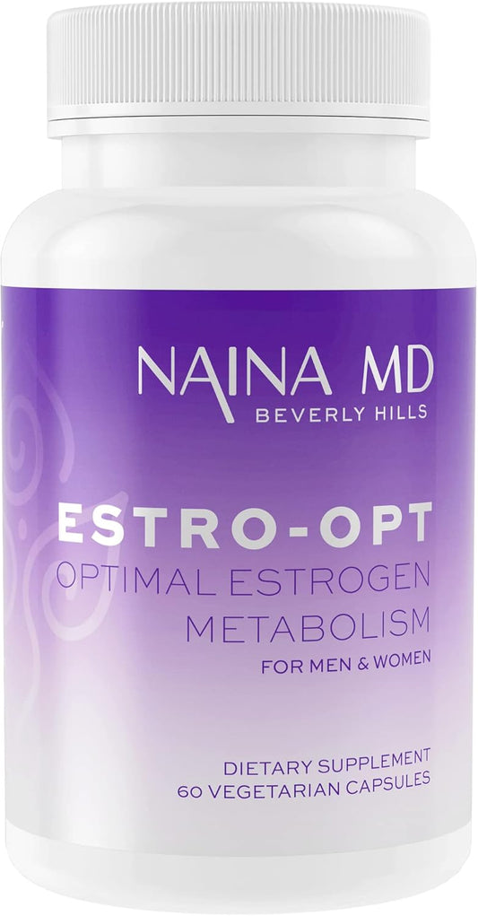 Estro-Opt Estrogen Blocker for Hormonal Balance in Men/Women, Teens - PCOS & Menopause Support, Testosterone & Skin Improvement