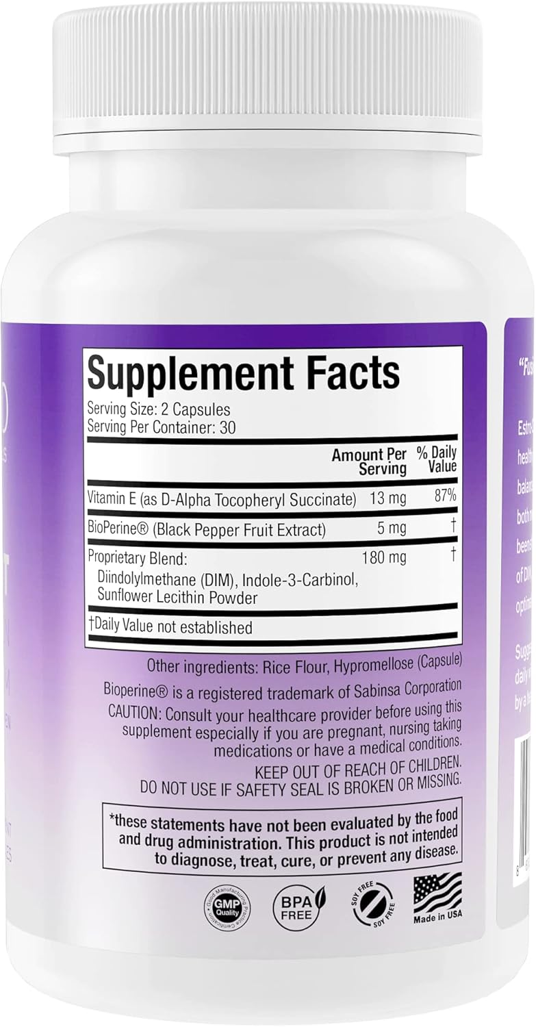 Estro-Opt Estrogen Blocker for Hormonal Balance in Men/Women, Teens - PCOS & Menopause Support, Testosterone & Skin Improvement