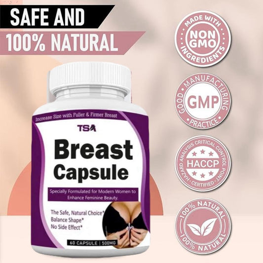 Estrogen-Boosting Breast Enhancement Pills - Enhances Natural Curves - 60 Count Bottle