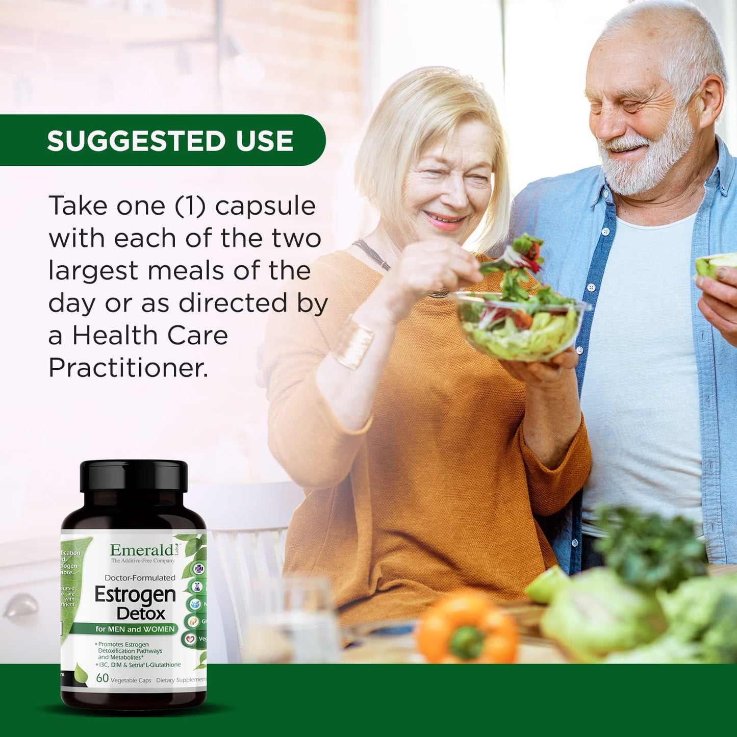 Estrogen Detox Supplement for Hormone Balance - I3C, DIM, Setria L-Glutathione - Vegan & Gluten-Free - 60 Capsules