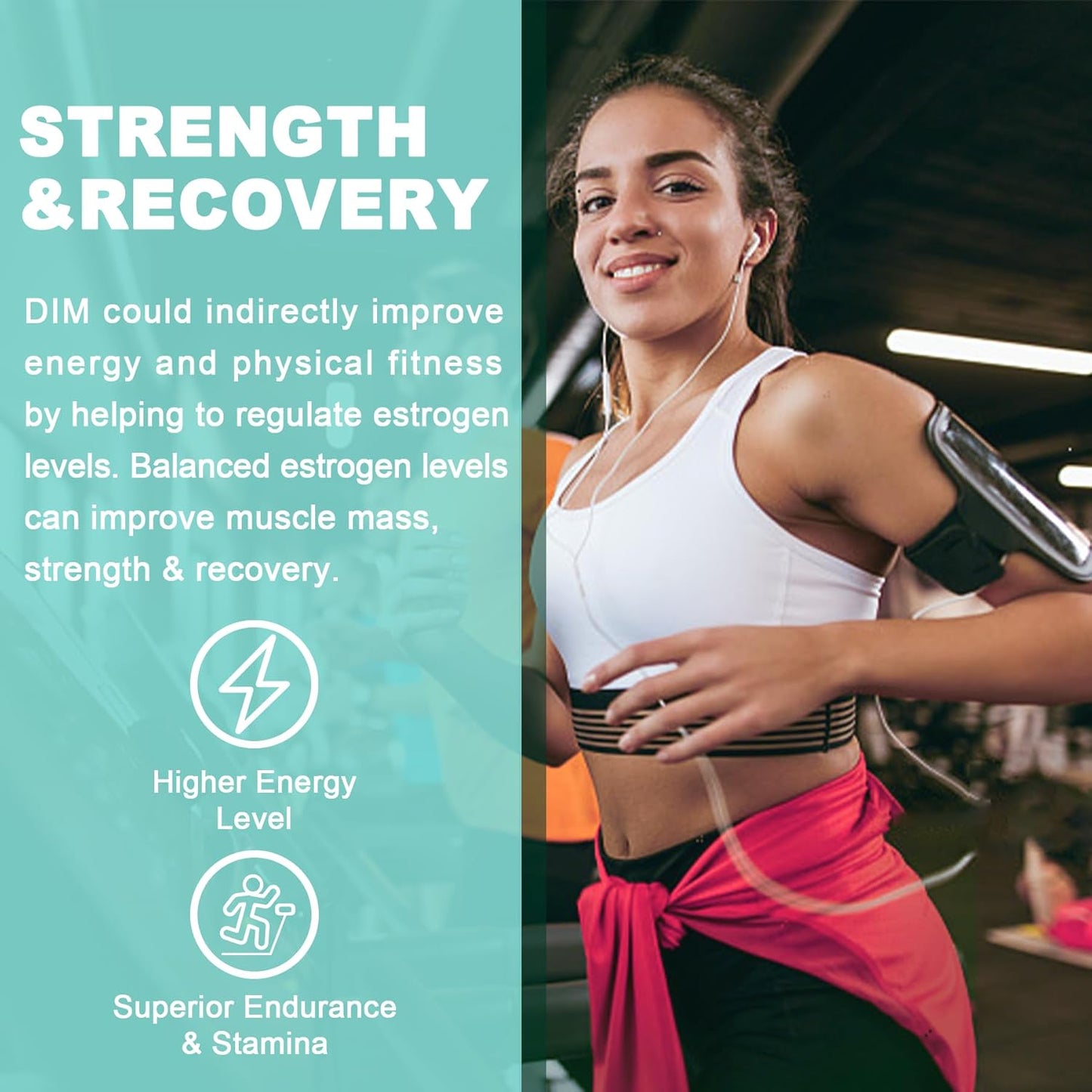 Estrogen Support DIM Gummies for Women & Men with Biotin, Flaxseed Oil, Burdock - Hormone Balance Supplement for Menopause & Prostate - 60 Capsules