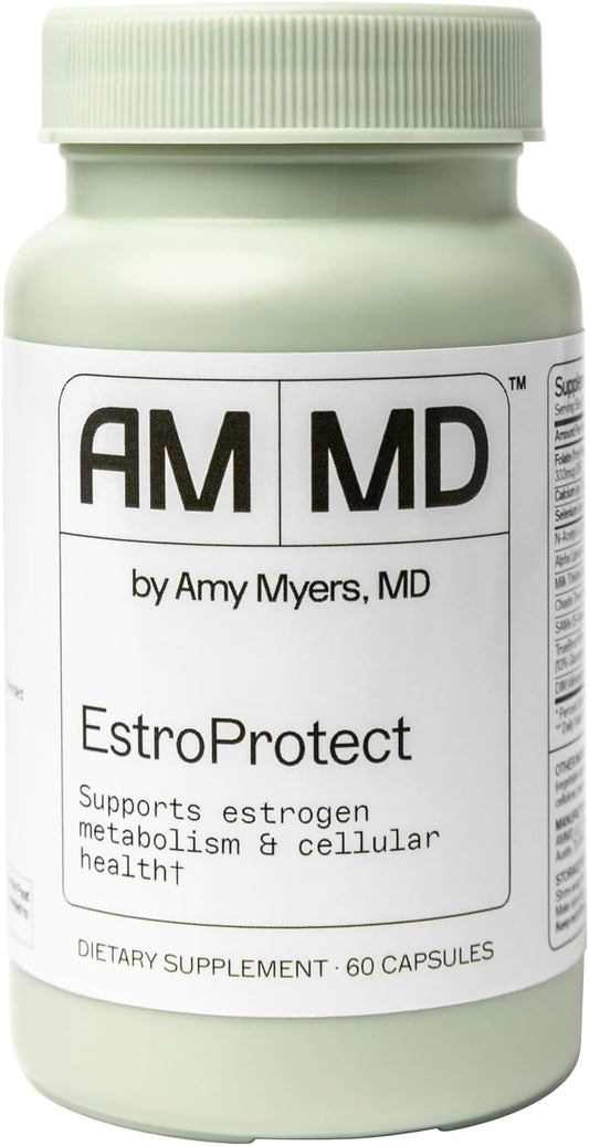 Estroprotect Supplement for Women by Amy Myers MD - Promotes Healthy Estrogen Balance, Internal Thermostat, and Menstrual Comfort - 60 Capsules