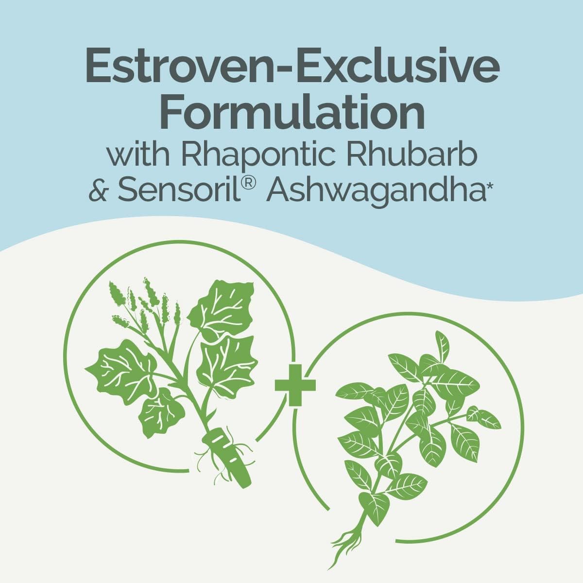 Estroven Complete Menopause Supplement with Ashwagandha - 60 Ct - Relieves Menopause Symptoms, Night Sweats, Hot Flashes - Clinically Proven Ingredients - Drug-Free & Non-GMO