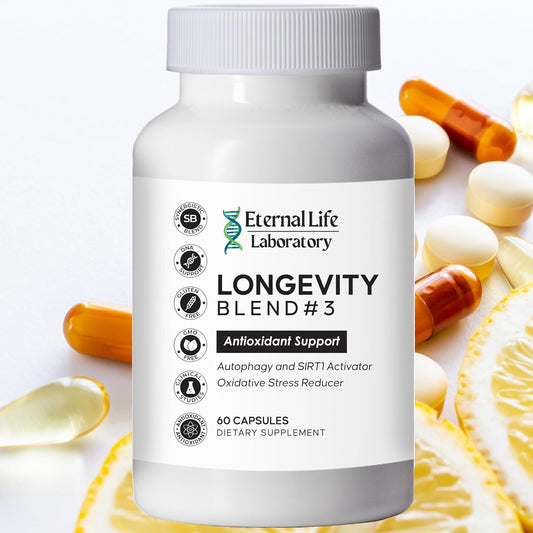 Eternal Life Lab Longevity Blend #3: Resveratrol 98% with Fisetin, Pterostilbene, Spermidine - Anti Aging Antioxidant Supplement