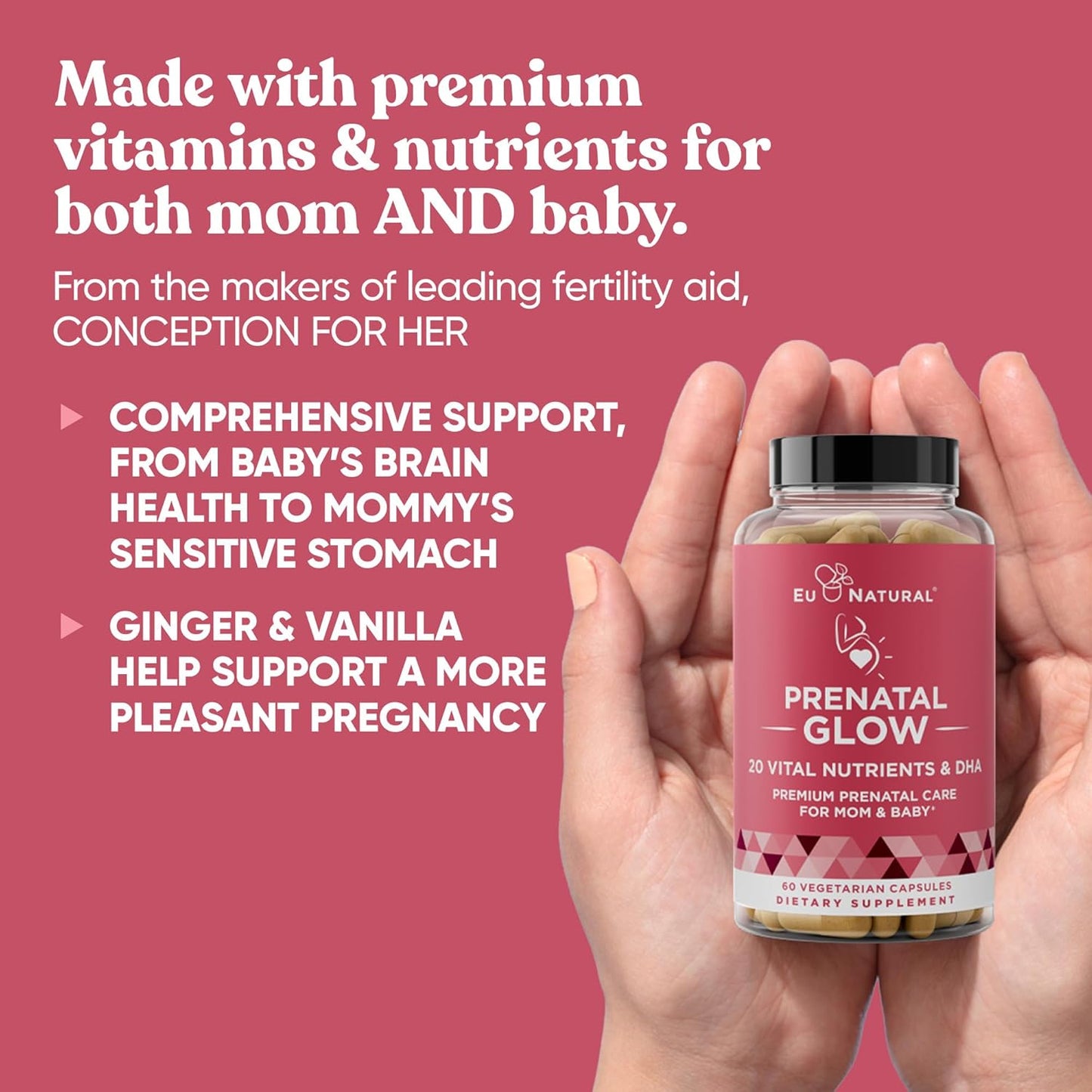 Eu Natural Prenatal Bundle: Glow Multivitamin & Momma Probiotics for Mom & Baby