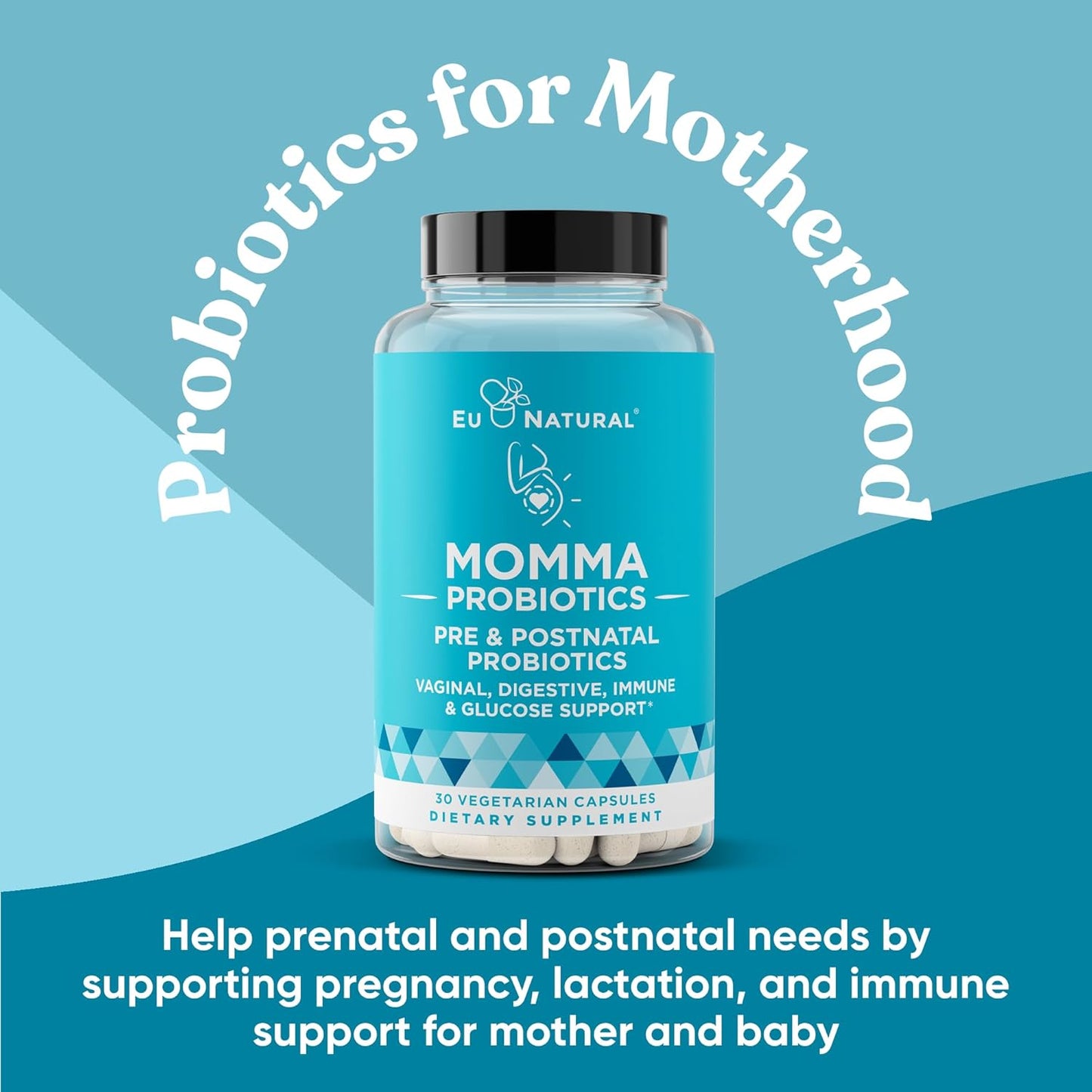 Eu Natural Prenatal Bundle: Glow Multivitamin & Momma Probiotics for Mom & Baby