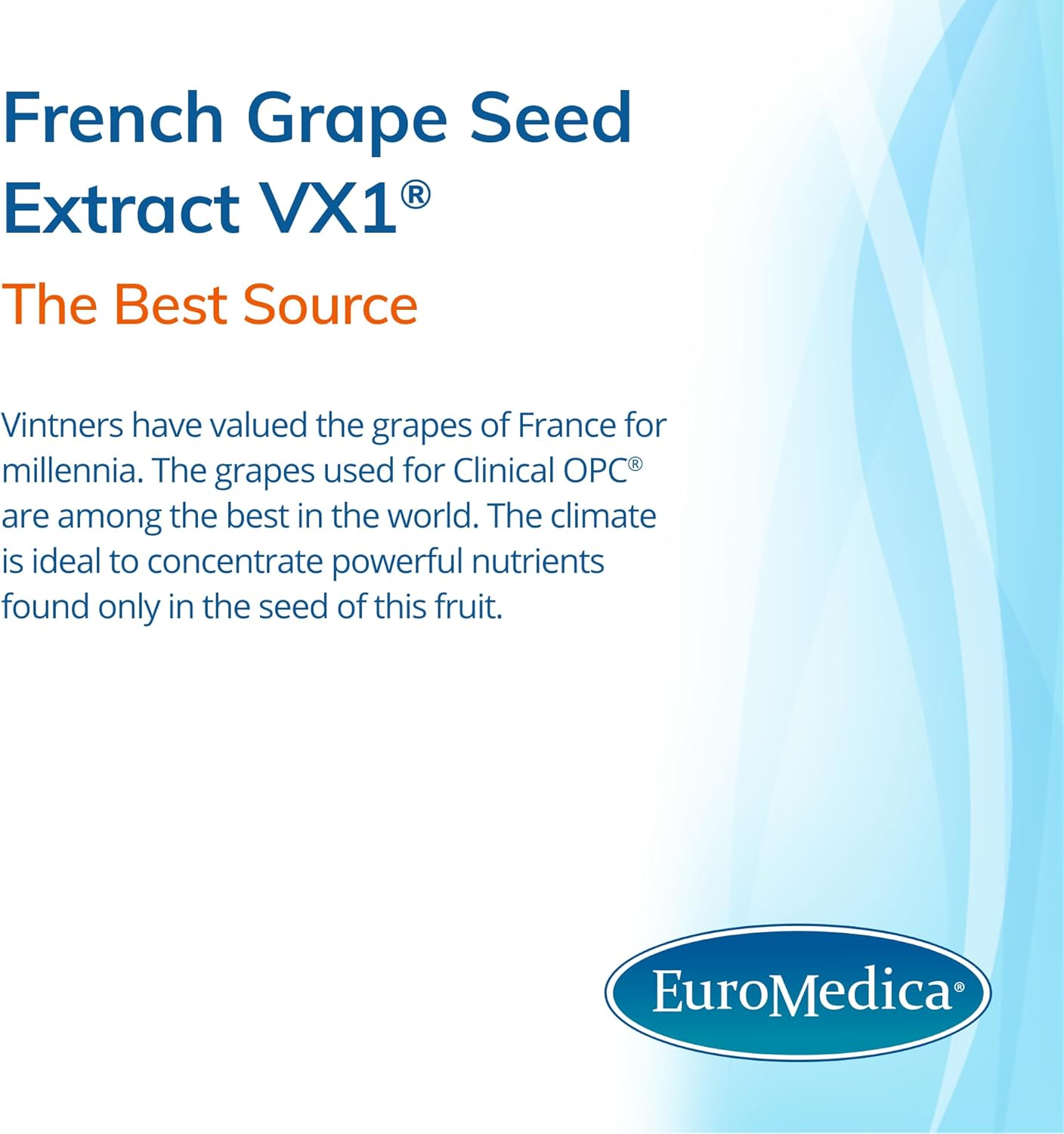 Euromedica Clinical OPC - 60 Softgels - Tannin-Free Grape Seed Extract - High Absorption - 60 Servings