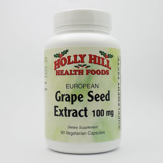 European Grape Seed Extract Capsules - 100 MG, 90 Count by Holly Hill Health Foods