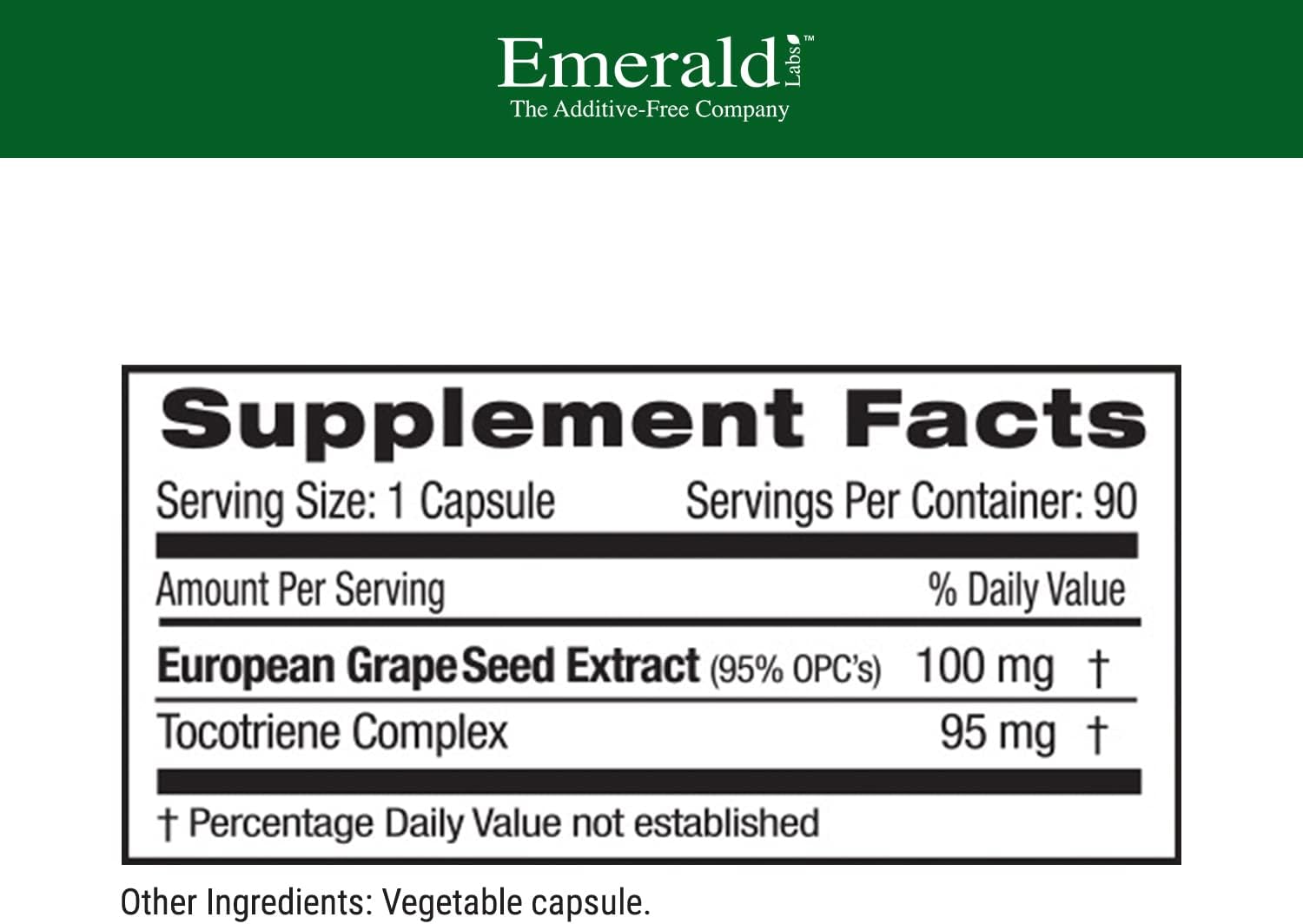 European Grape Seed Extract Supplement - Antioxidant & Immune Support - Promotes Healthy Blood Flow - 90 Vegetable Capsules