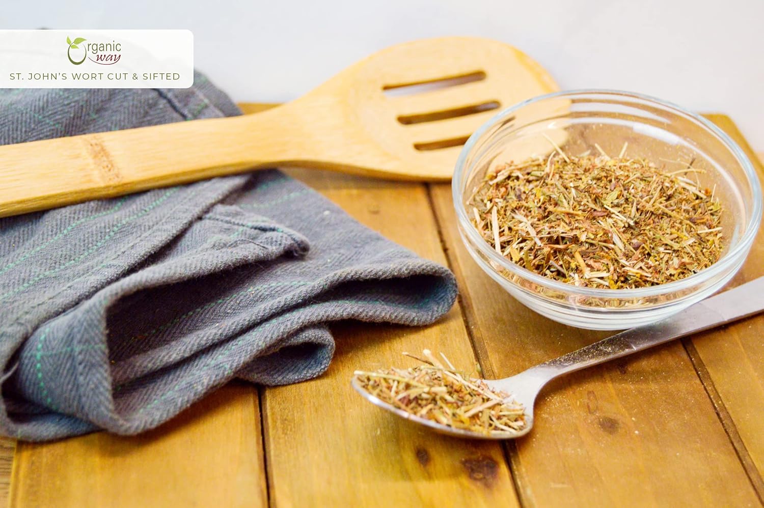 European Wild-Harvest Organic St. John's Wort Cut & Sifted Tea - Albania Origin | Kosher, USDA Certified, Vegan, Non GMO, Gluten Free (1/2LBS / 8Oz)