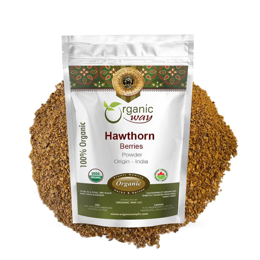 European Wild-Harvested Organic Hawthorn Berry Powder - USDA Certified from Albania | Vegan, Kosher, Non-GMO, Gluten-Free (4 Oz)