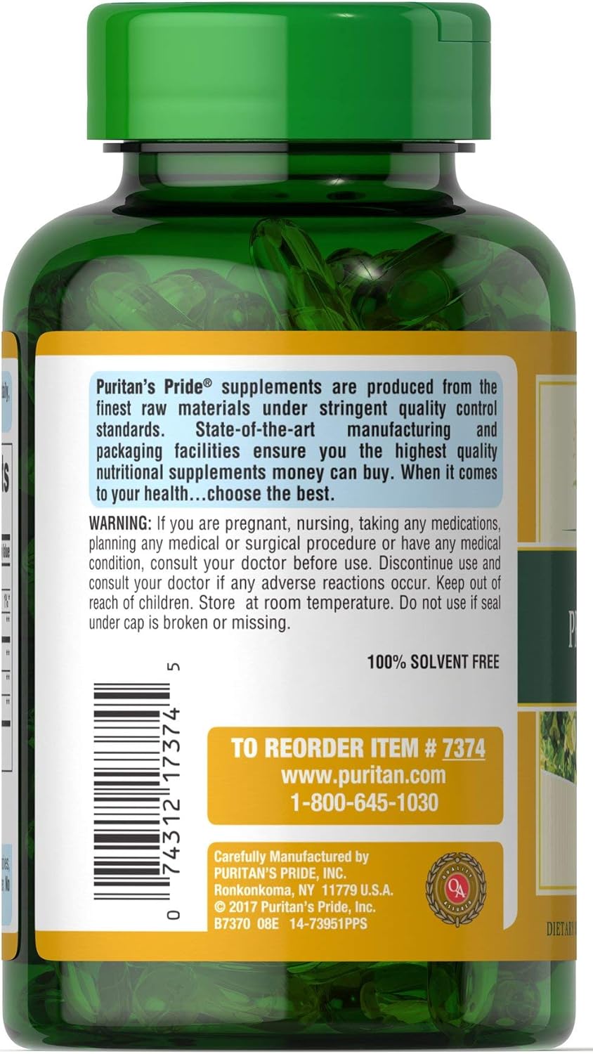 Evening Primrose Oil 1000 Mg with GLA - 120 Count by Puritan's Pride for Skin Health and Hormone Balance