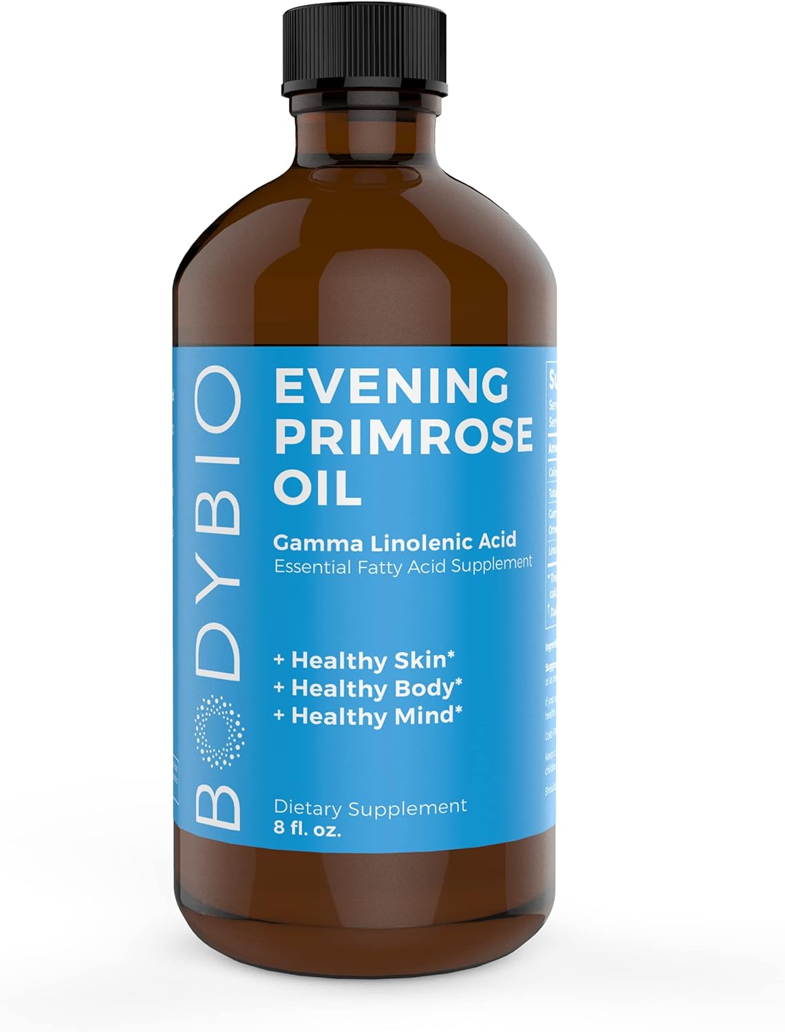 Evening Primrose Oil for Healthy Skin & Hormone Balance - Non-GMO, Cold Pressed - 8oz Bottle