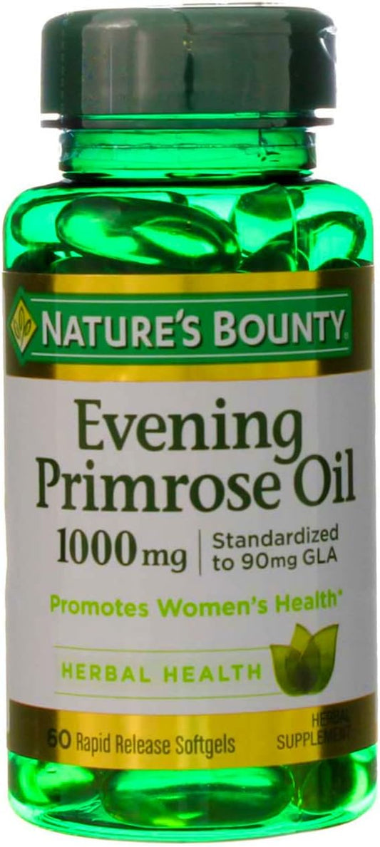 Evening Primrose Oil Softgels - 1000 mg, 60 Count by Nature's Bounty