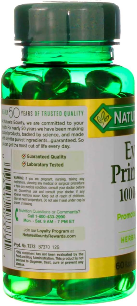 Evening Primrose Oil Softgels - 1000 mg, 60 Count by Nature's Bounty