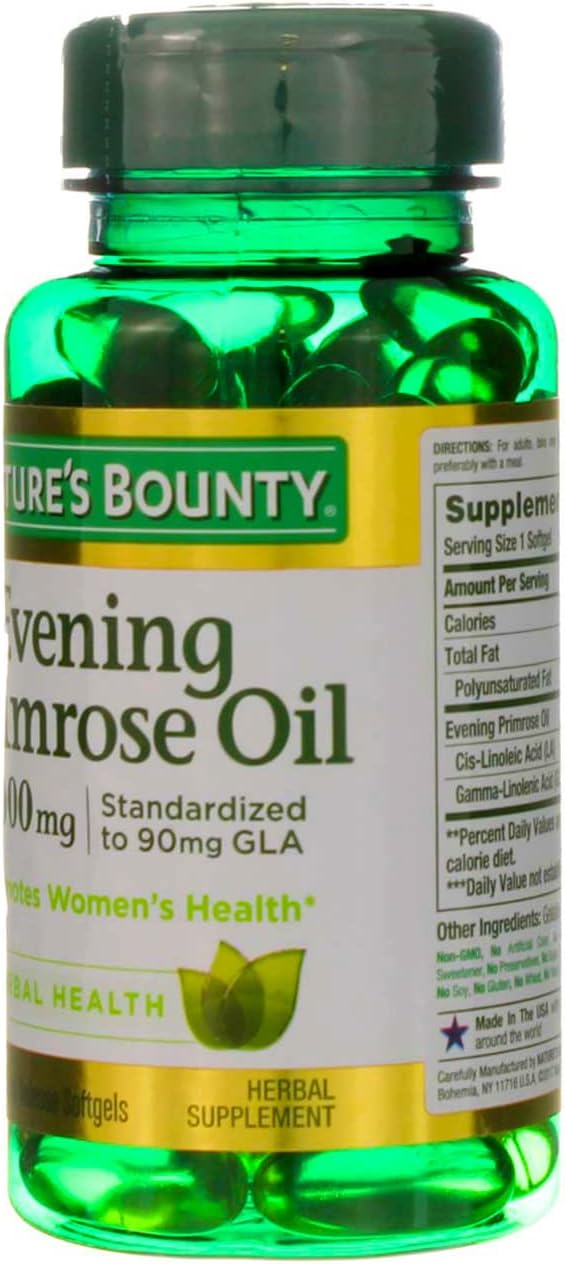 Evening Primrose Oil Softgels - 1000 mg, 60 Count by Nature's Bounty