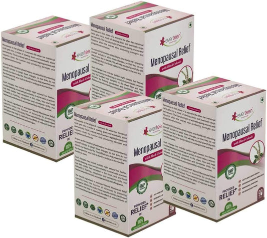everteen® Menopausal Relief Capsules for Hot Flashes - Natural Solution for Women (4 Packs, 90 Capsules)