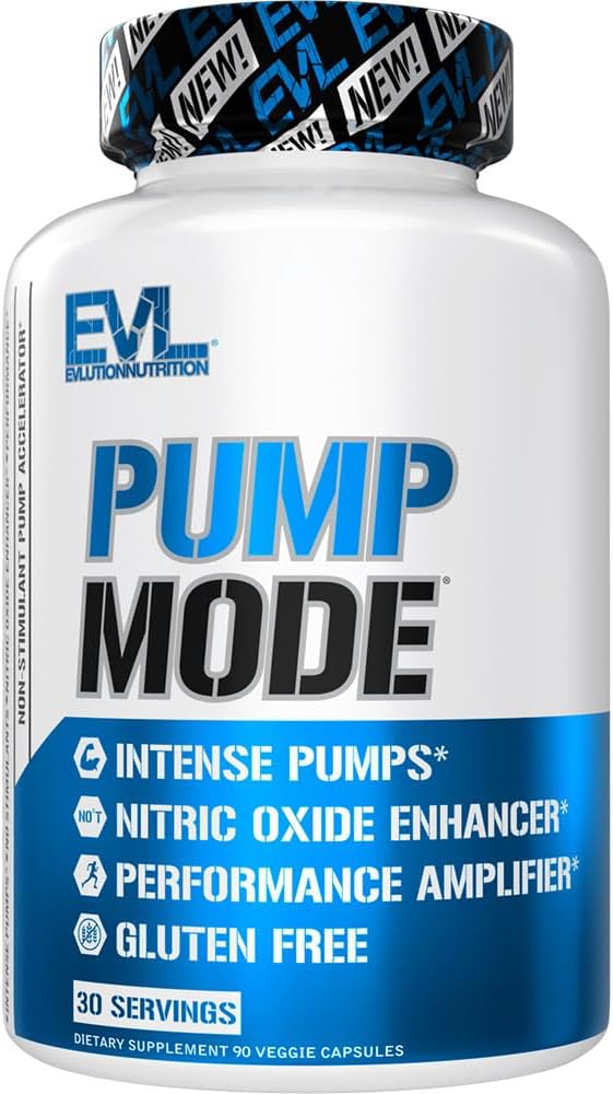 Evlution Nutrition PumpMode: Nitric Oxide Supplement for Maximum Pumps and Performance - Gluten Free, Non-Stimulant Formula with Arginine Betaine and Pine Bark