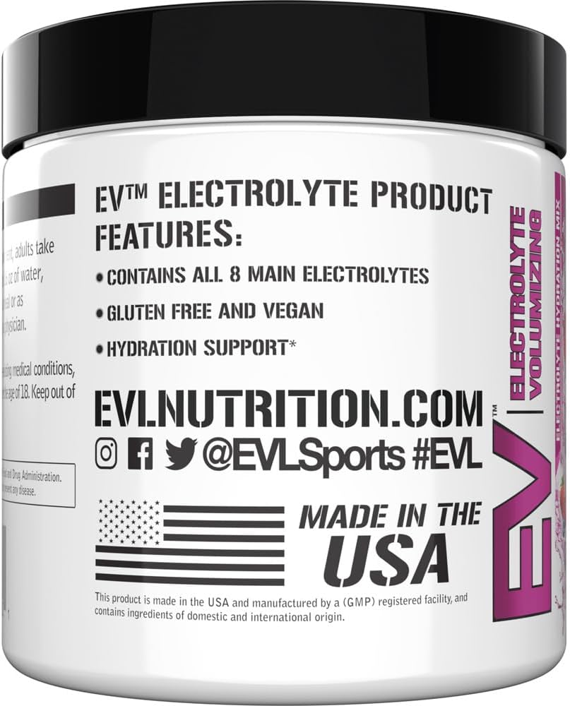 Evlution Ultimate Electrolyte Powder - Berry Splash Hydration Drink Mix with 8 Key Electrolytes, Antioxidants - Vegan, Gluten Free, Keto Friendly