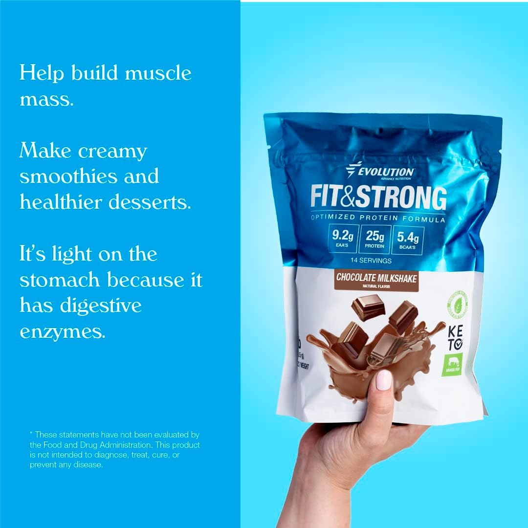 Evolution Advance Sport Nutrition Grass Fed Whey Protein Powder with Glucomannan & Inulin Fiber - High Fiber & Protein, Keto Approved, Stevia Sweetened - 2 Pack