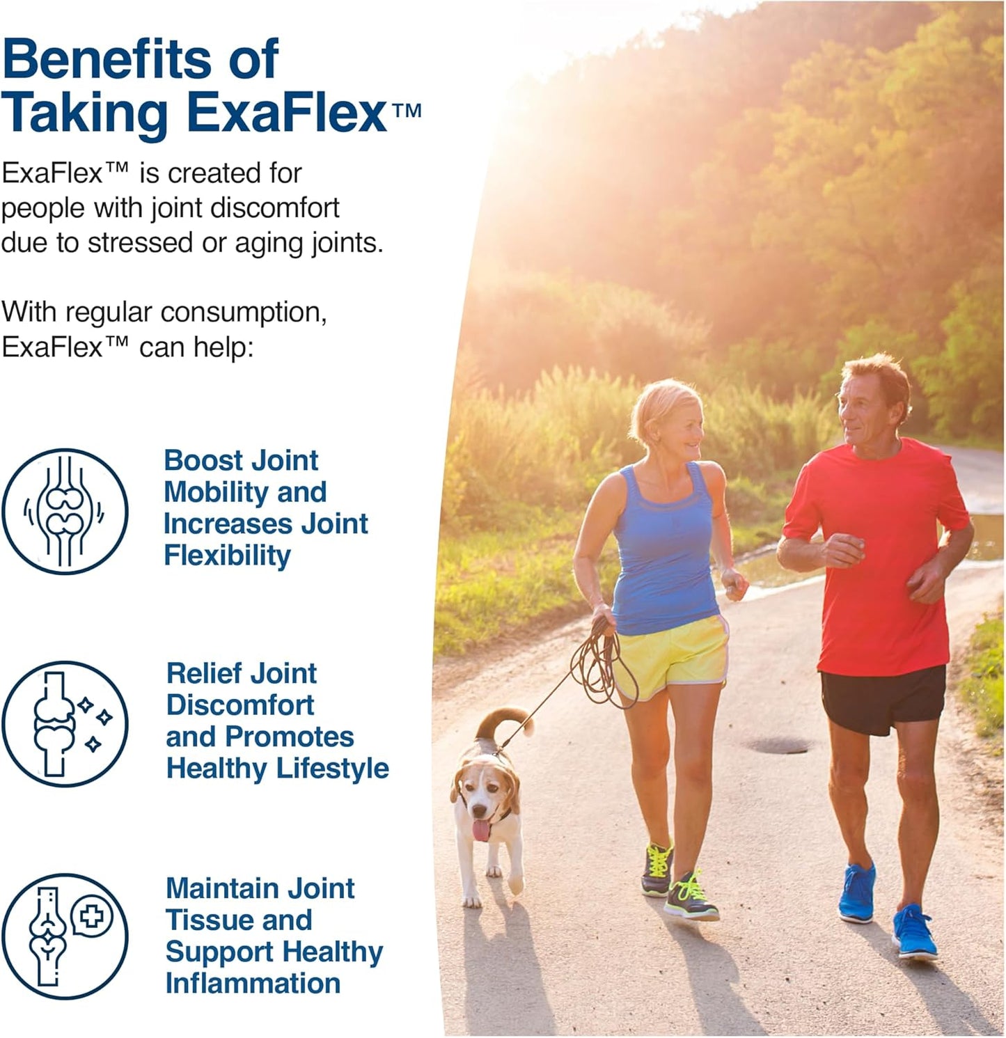 ExaFlex & Restria Joint Support and Sleep Aid Combo with Boswellia Extract, Bromelain, and Herbal Blend for Relaxation