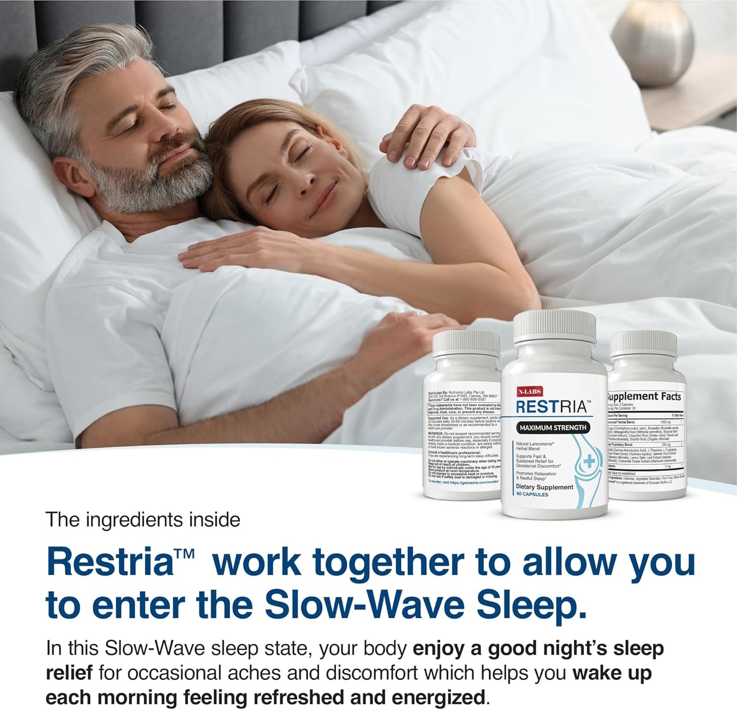 ExaFlex & Restria Joint Support and Sleep Aid Combo with Boswellia Extract, Bromelain, and Herbal Blend for Relaxation