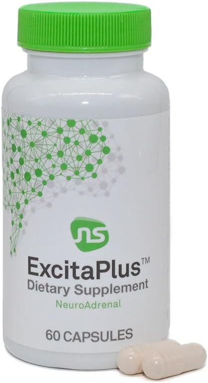 ExcitaPlus Adrenal Support Supplement - Extra Strength Rhodiola & L Tyrosine - Reduce Fatigue & Support Healthy Cortisol - 120 Capsules