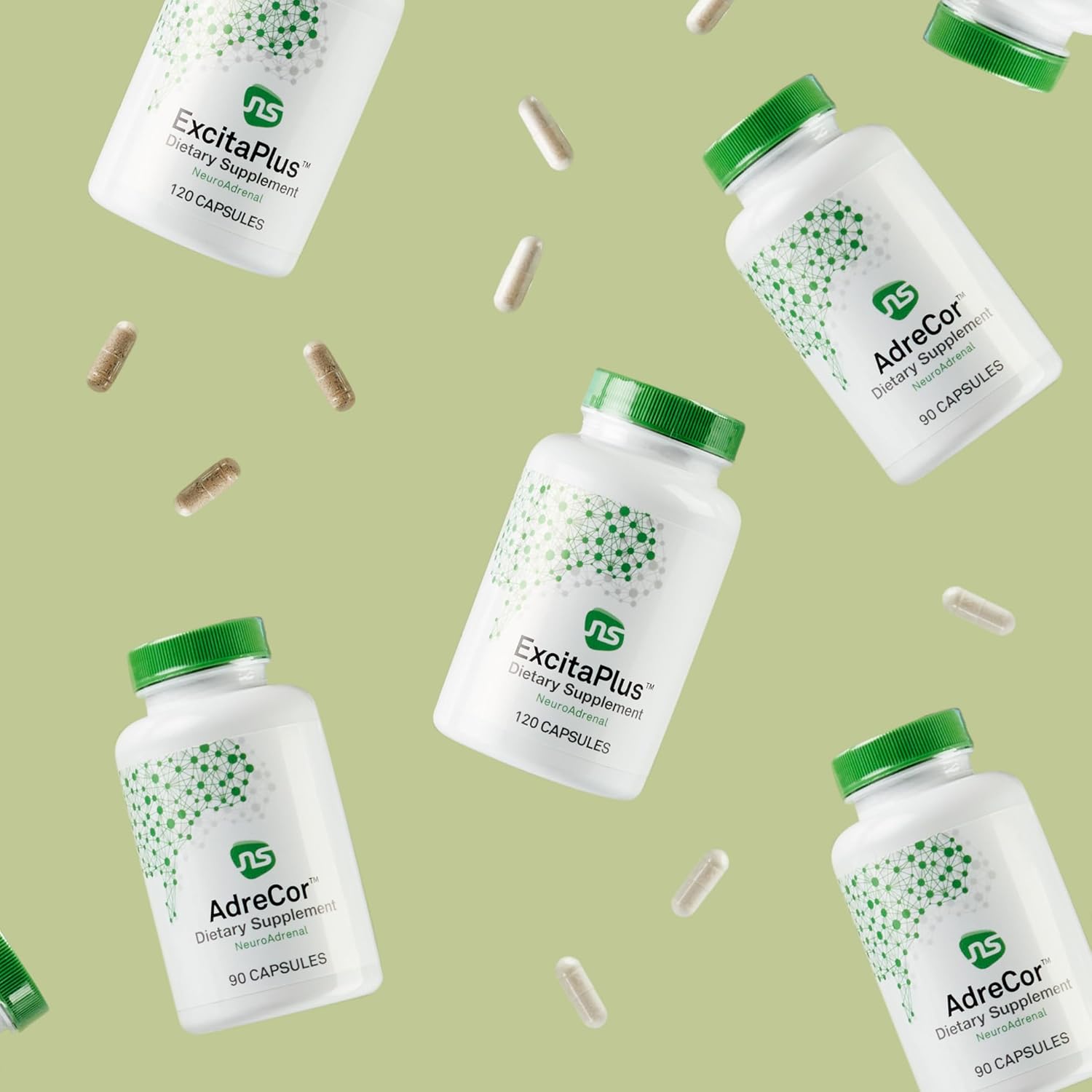 ExcitaPlus Adrenal Support Supplement - Extra Strength Rhodiola & L Tyrosine - Reduce Fatigue & Support Healthy Cortisol - 120 Capsules