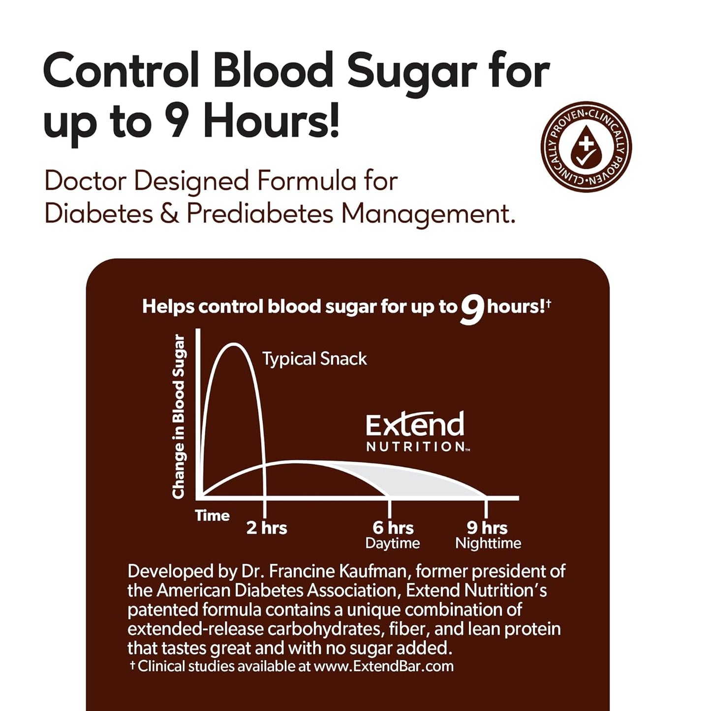 Extend Nutrition High Protein Sugar Free Bars for Hunger Control & Steady Energy - Variety Pack of 12, Keto & Diabetic Friendly