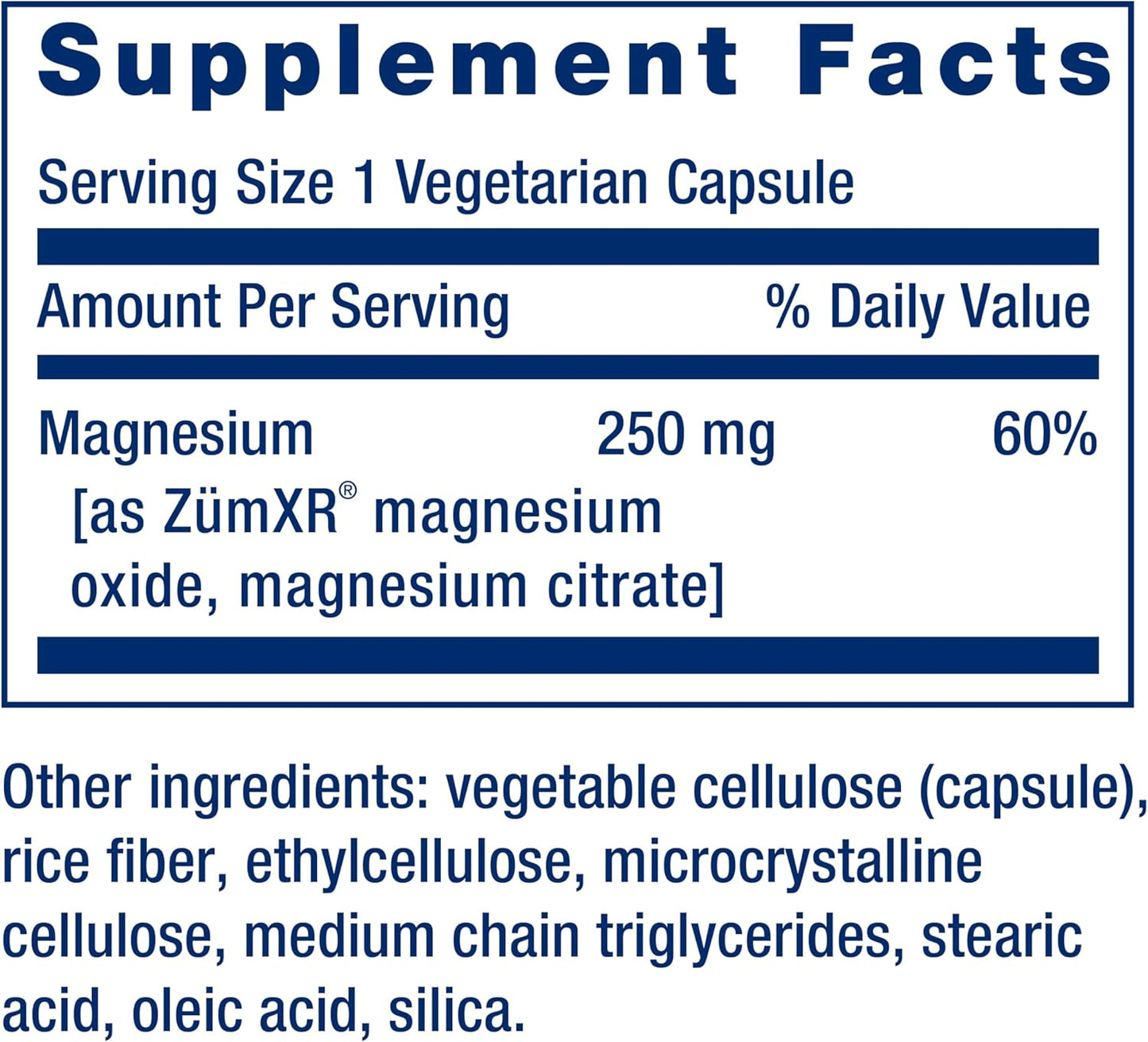 Extend-Release Magnesium Capsules for Heart & Bone Health - Bioavailable Formula, Gluten-Free, Non-GMO, Vegetarian - 60 Count