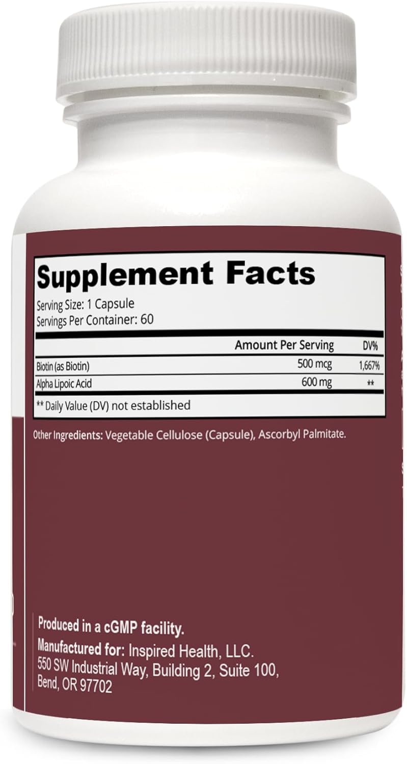 Extended Release Alpha Lipoic Acid CR with Biotin - Antioxidant Supplement for Better Absorption - 60 Vegetarian Tablets - Made in USA
