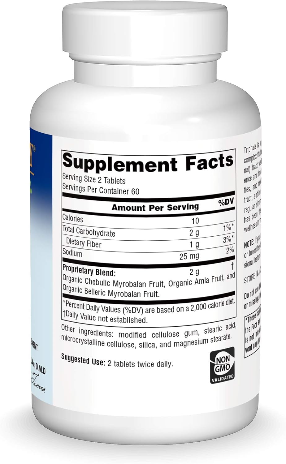 Extra Strength 1000mg Triphala Gold Ayurvedic Tablets - 120 Count