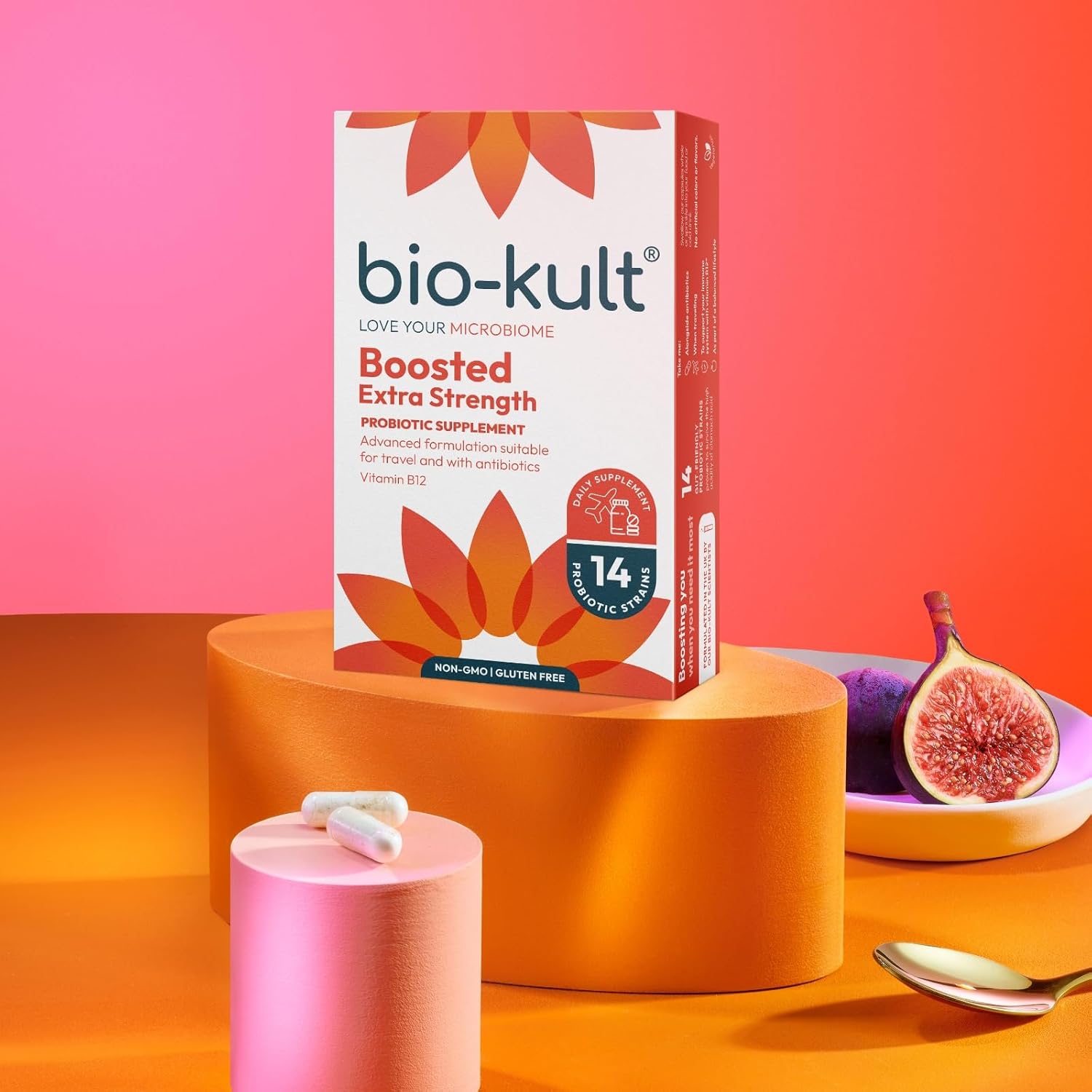 Extra Strength Bio-Kult Probiotic Supplement with Vitamin B12 for Gut Health and Immune System Support - 30 Capsules