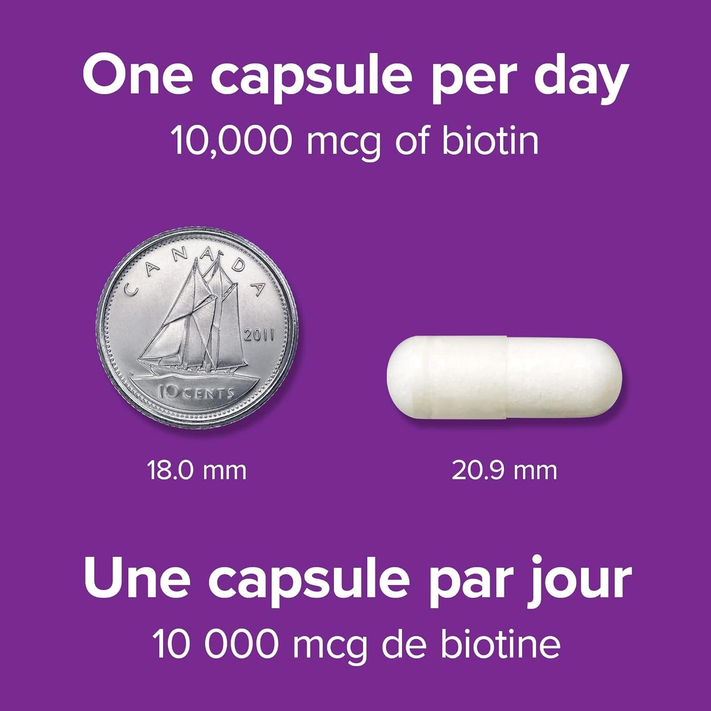 Extra Strength Biotin 10,000 mcg Supplement by Webber Naturals - 120 Capsules